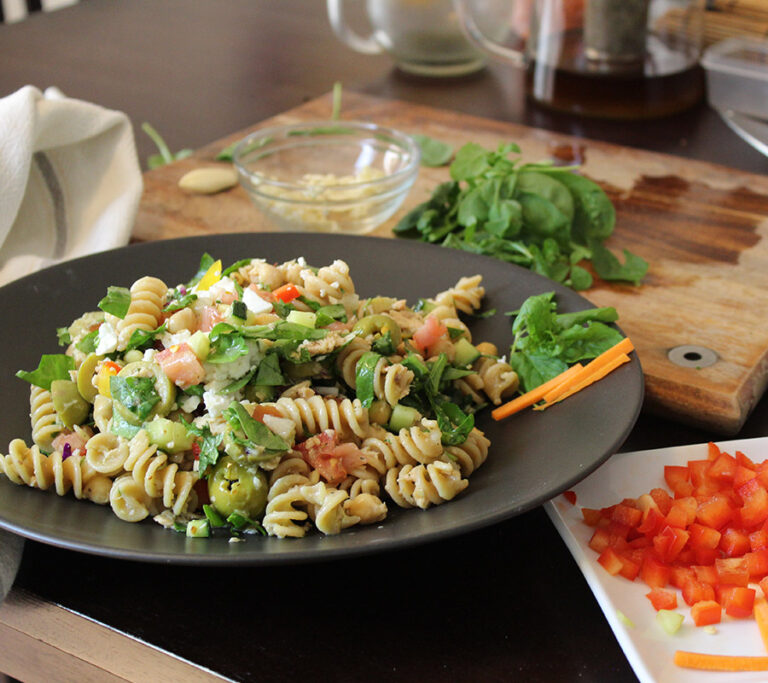 Mediterranean Salmon Pasta Salad